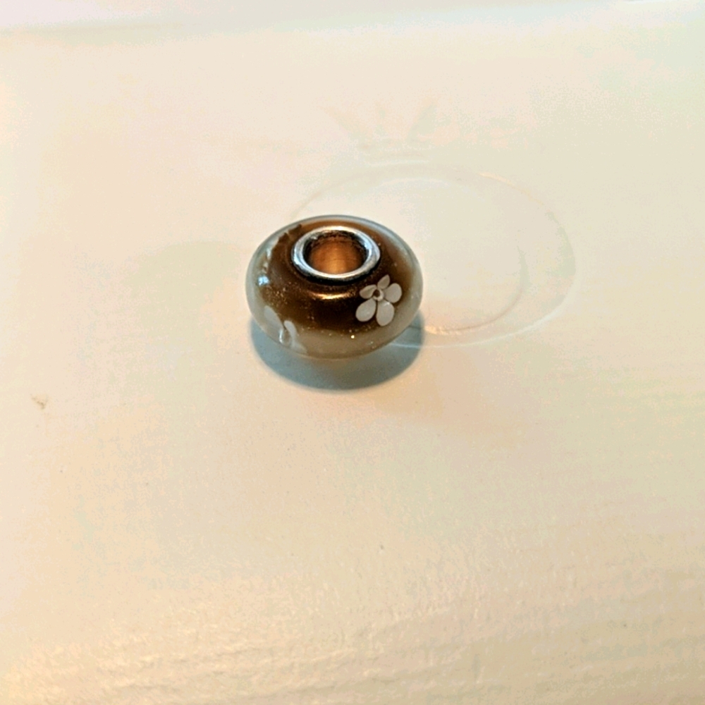 Trollbead/Pandora Compatible flower Murano Glass Bead